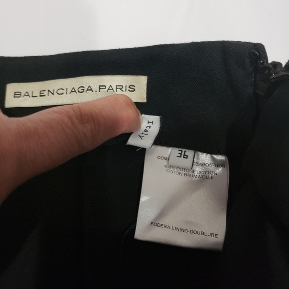 683- Balenciaga Black Pencil Skirt Women’s Size 36 EU S US Made in Italy - Picture 10 of 14